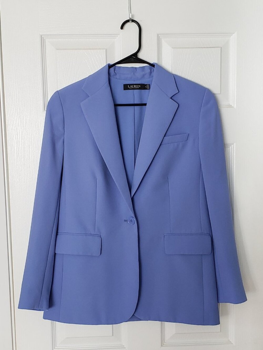 Lauren by Ralph Lauren Georgette Blazer in Blue Loch